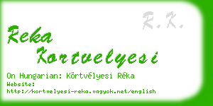 reka kortvelyesi business card