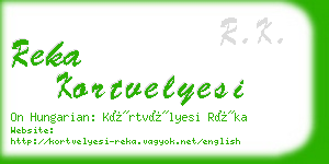 reka kortvelyesi business card